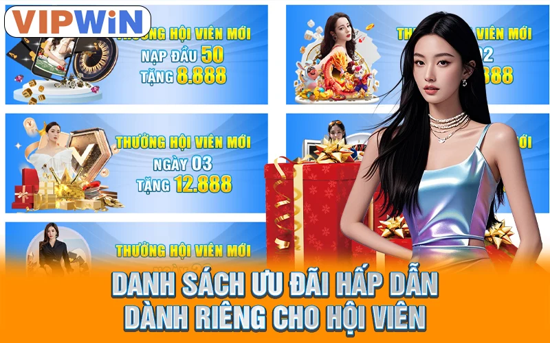 Khuyến Mãi VIPWIN | Trải Nghiệm Cực Đã, Nhận Thưởng To! 2 Danh sách ưu đãi hấp dẫn dành riêng cho hội viên