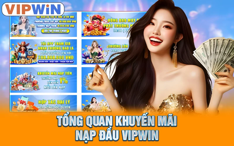 Khuyến Mãi Nạp Đầu Vipwin | 3 Bước Ẵm Quà Dễ Dàng 1 Tổng quan khuyến mãi nạp đầu Vipwin